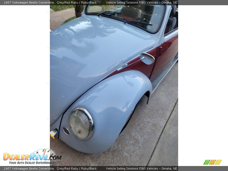 1967 Volkswagen Beetle Convertible Grey/Red Ruby / Ruby/Black Photo #9