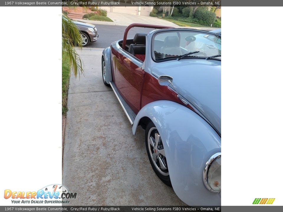 1967 Volkswagen Beetle Convertible Grey/Red Ruby / Ruby/Black Photo #10