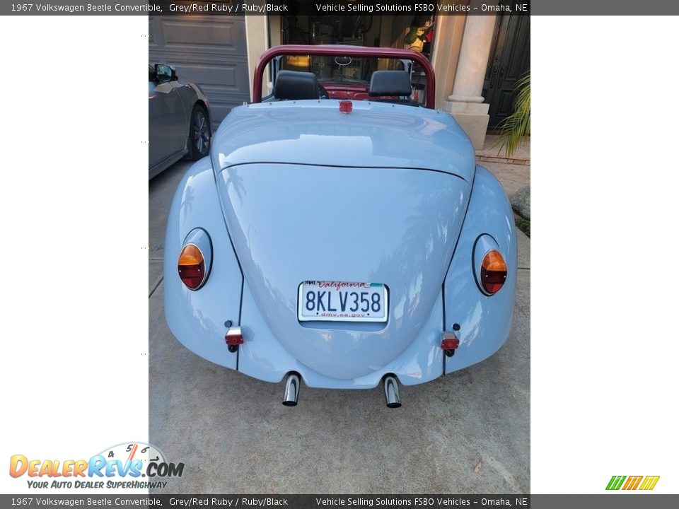 1967 Volkswagen Beetle Convertible Grey/Red Ruby / Ruby/Black Photo #15