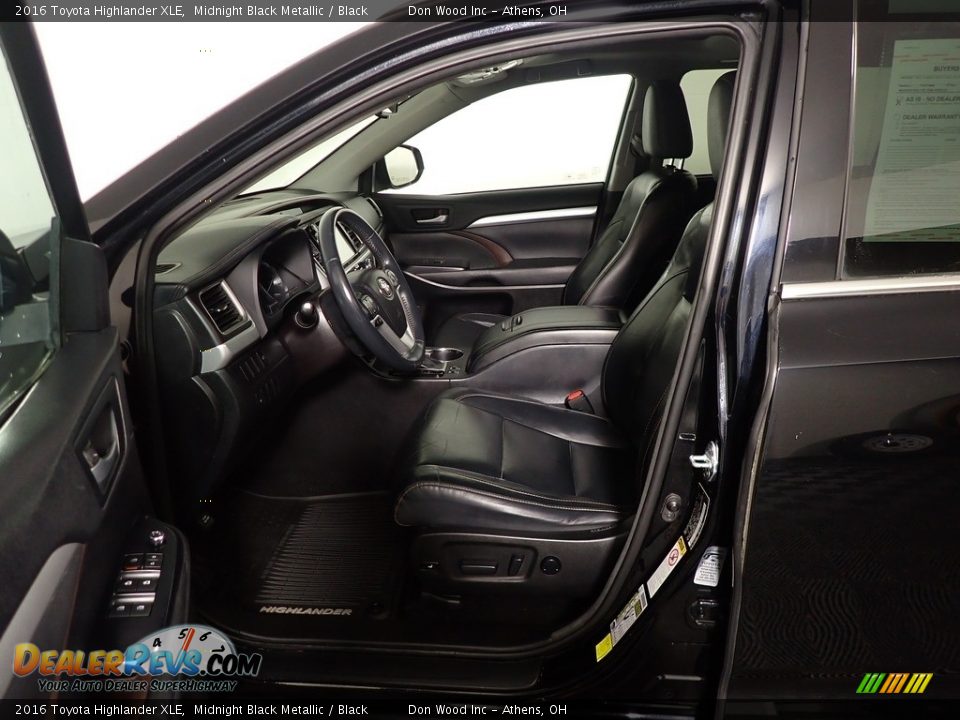 2016 Toyota Highlander XLE Midnight Black Metallic / Black Photo #26