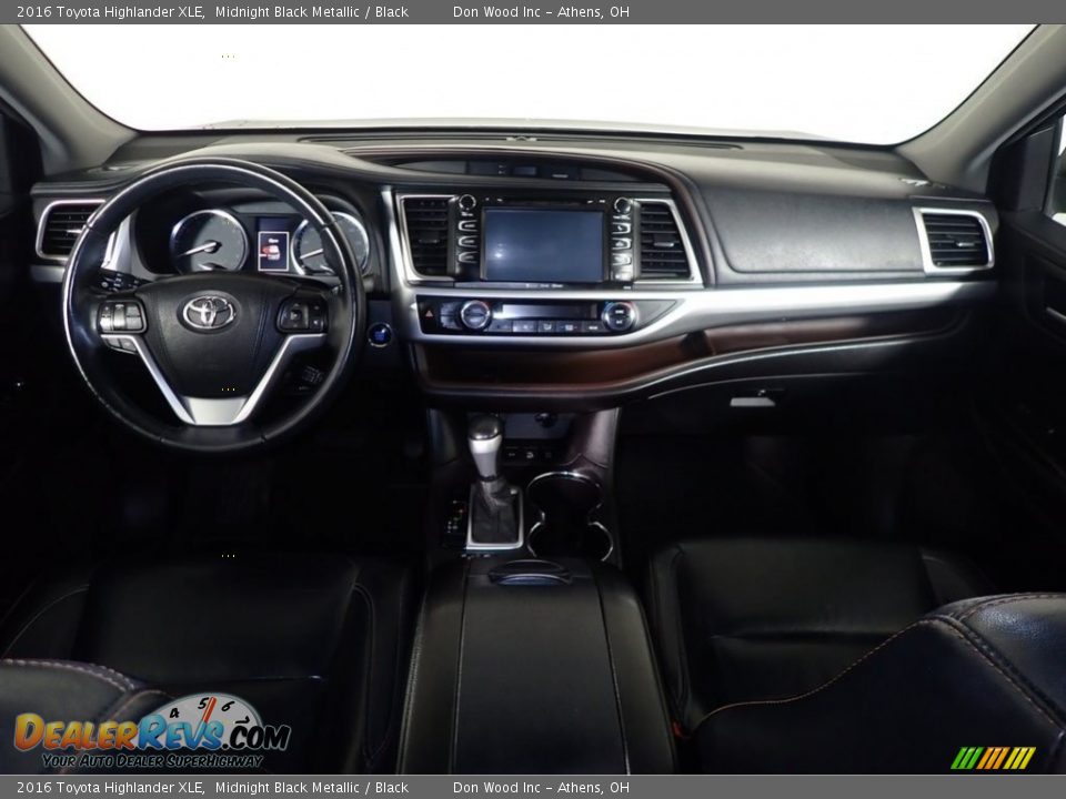 2016 Toyota Highlander XLE Midnight Black Metallic / Black Photo #28