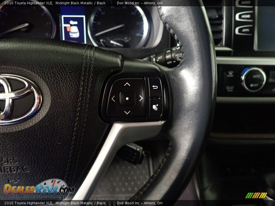 2016 Toyota Highlander XLE Midnight Black Metallic / Black Photo #34