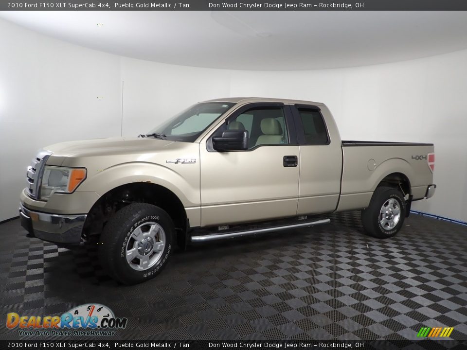 2010 Ford F150 XLT SuperCab 4x4 Pueblo Gold Metallic / Tan Photo #3