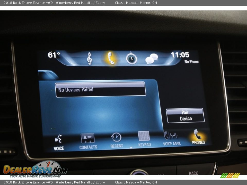 2018 Buick Encore Essence AWD Winterberry Red Metallic / Ebony Photo #11