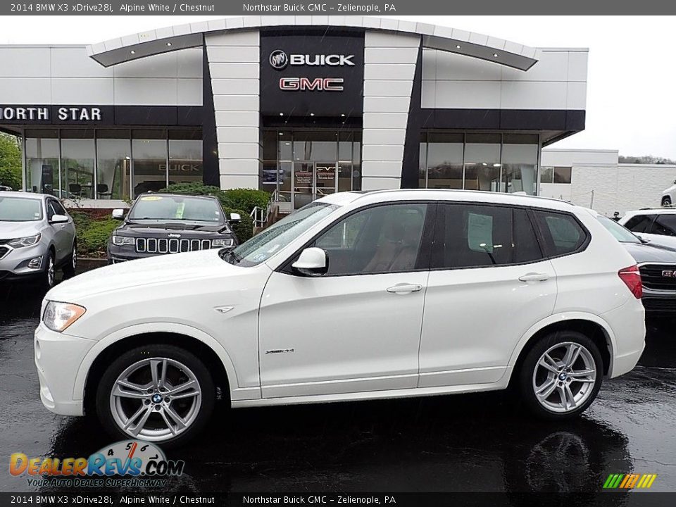 2014 BMW X3 xDrive28i Alpine White / Chestnut Photo #1