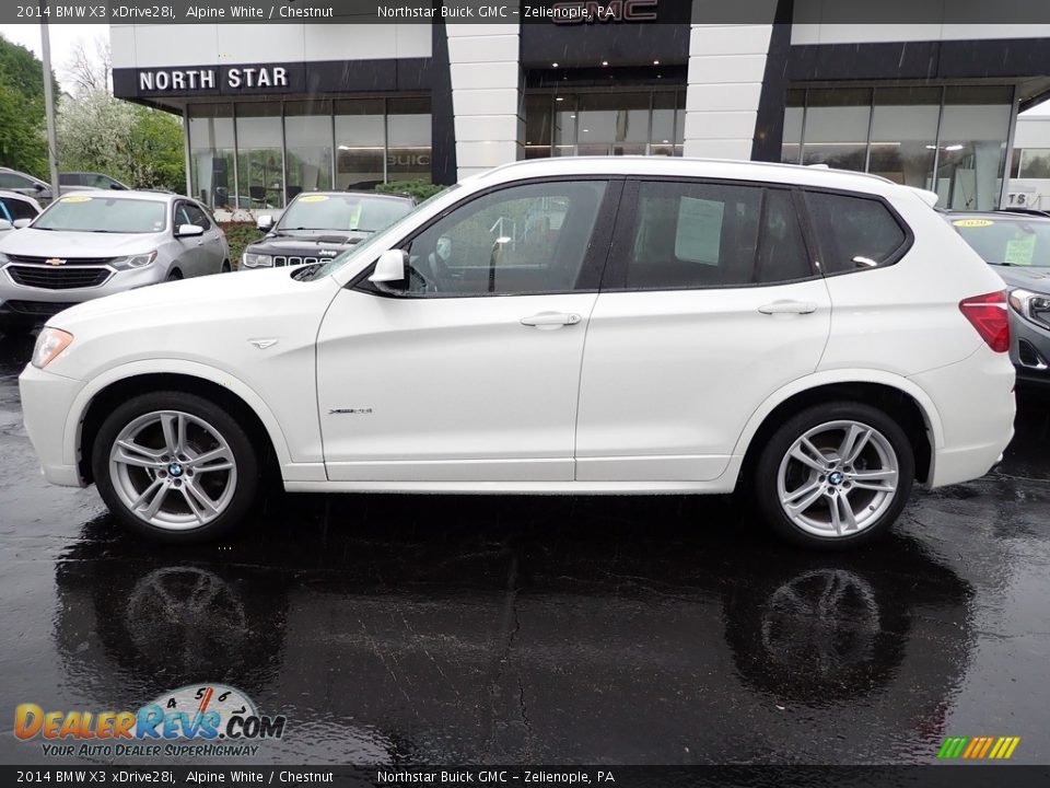 2014 BMW X3 xDrive28i Alpine White / Chestnut Photo #2