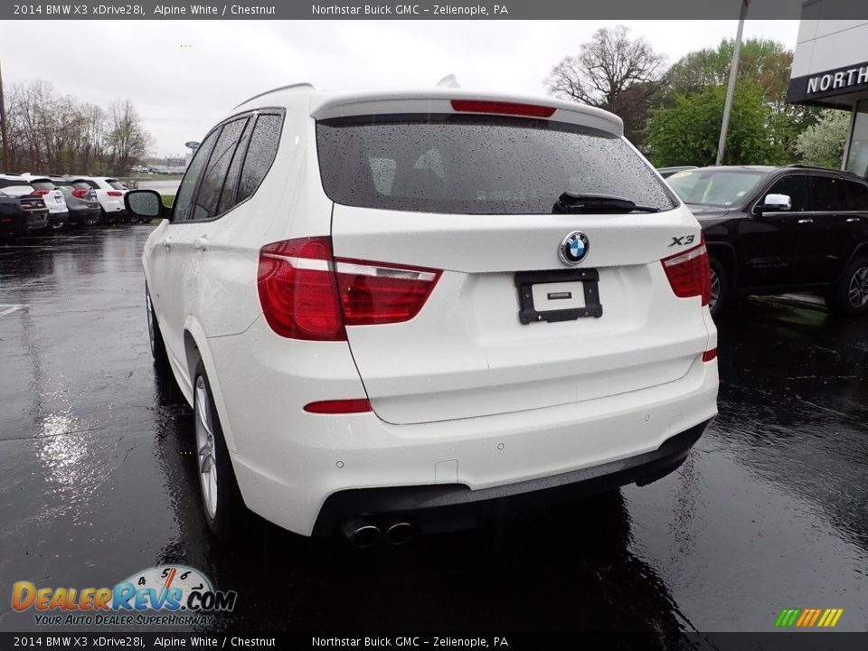 2014 BMW X3 xDrive28i Alpine White / Chestnut Photo #4