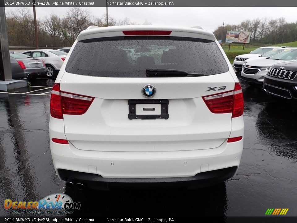 2014 BMW X3 xDrive28i Alpine White / Chestnut Photo #5