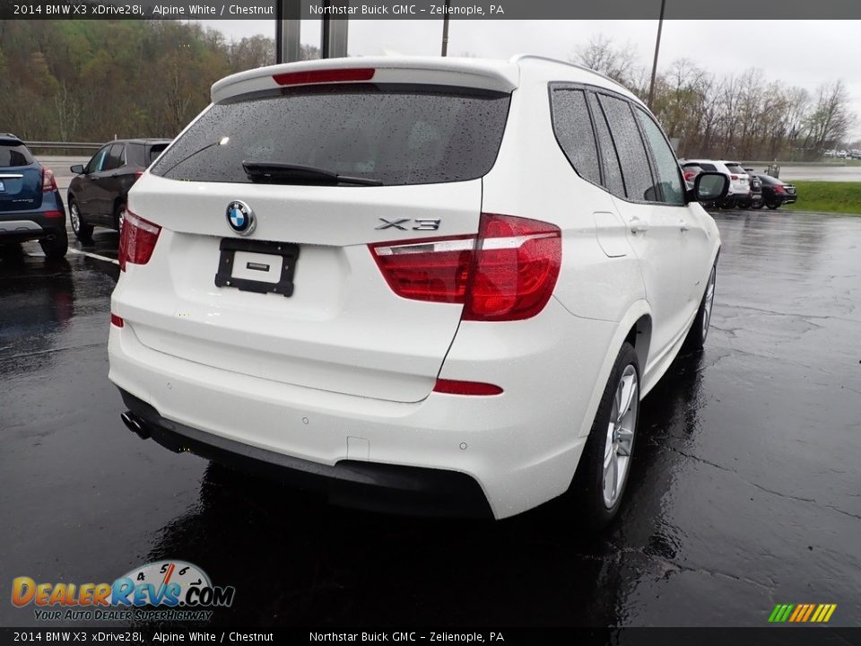 2014 BMW X3 xDrive28i Alpine White / Chestnut Photo #6