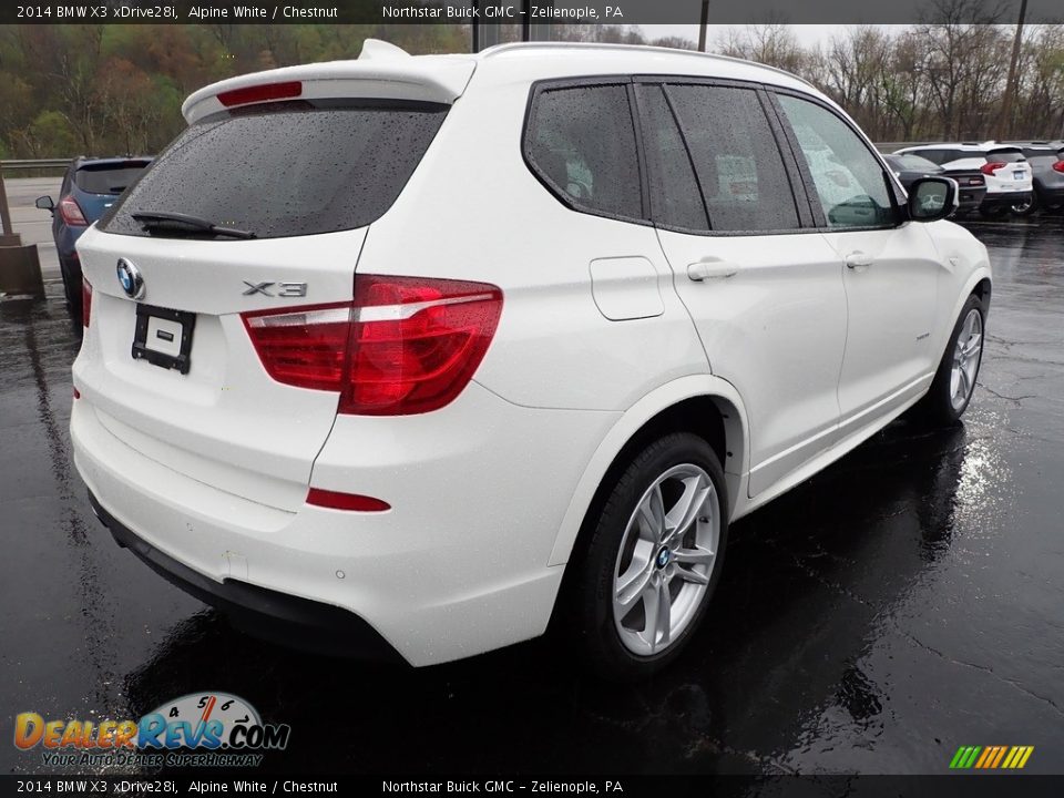 2014 BMW X3 xDrive28i Alpine White / Chestnut Photo #7