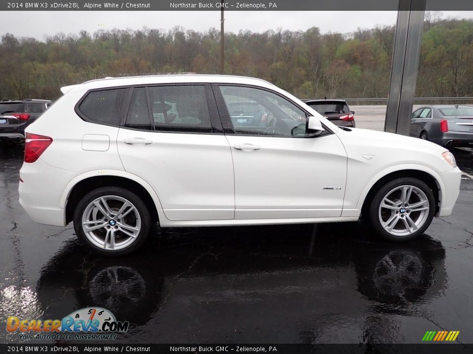 2014 BMW X3 xDrive28i Alpine White / Chestnut Photo #8