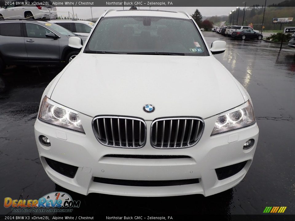 2014 BMW X3 xDrive28i Alpine White / Chestnut Photo #11