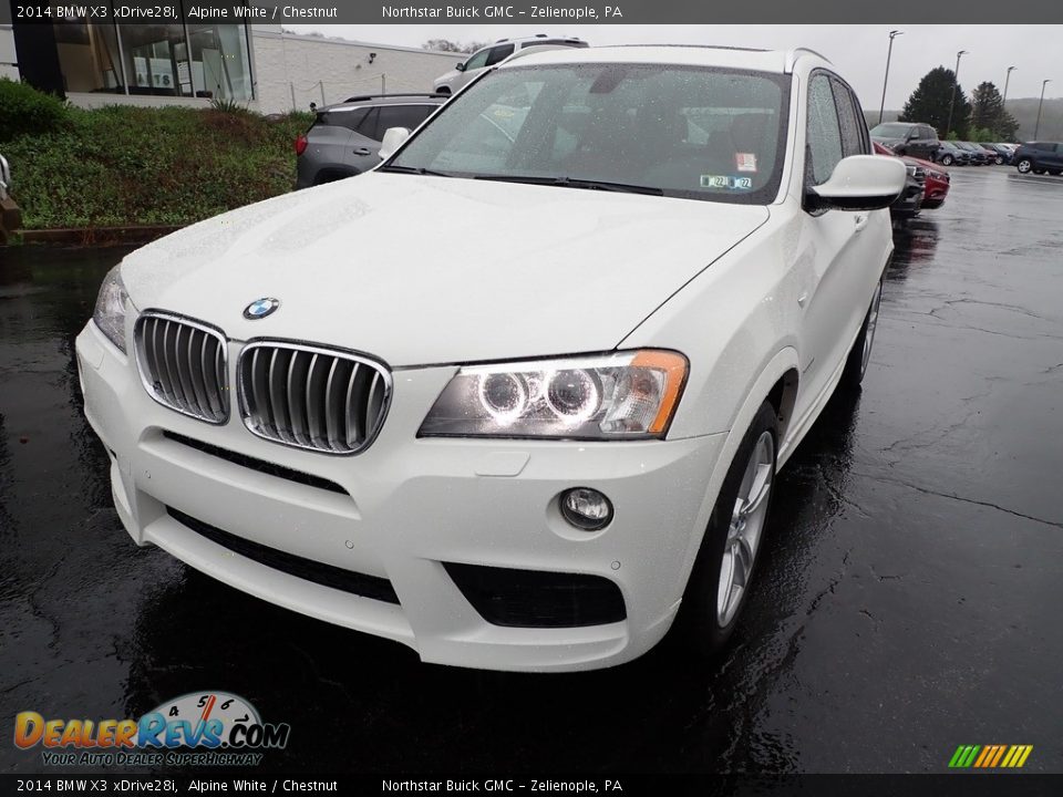 2014 BMW X3 xDrive28i Alpine White / Chestnut Photo #12