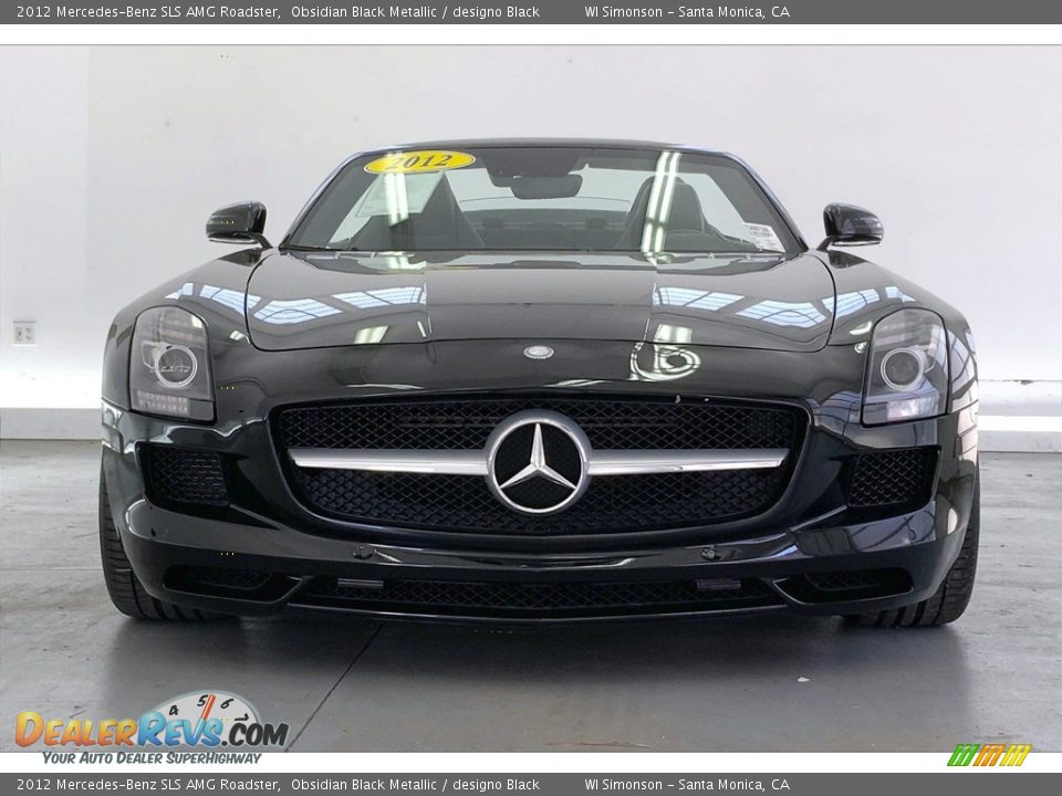 2012 Mercedes-Benz SLS AMG Roadster Obsidian Black Metallic / designo Black Photo #2