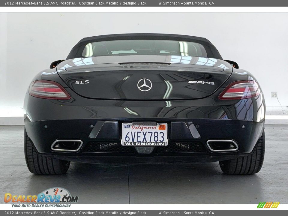 2012 Mercedes-Benz SLS AMG Roadster Obsidian Black Metallic / designo Black Photo #3