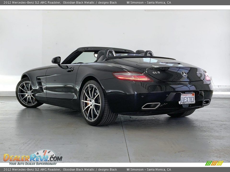 2012 Mercedes-Benz SLS AMG Roadster Obsidian Black Metallic / designo Black Photo #10