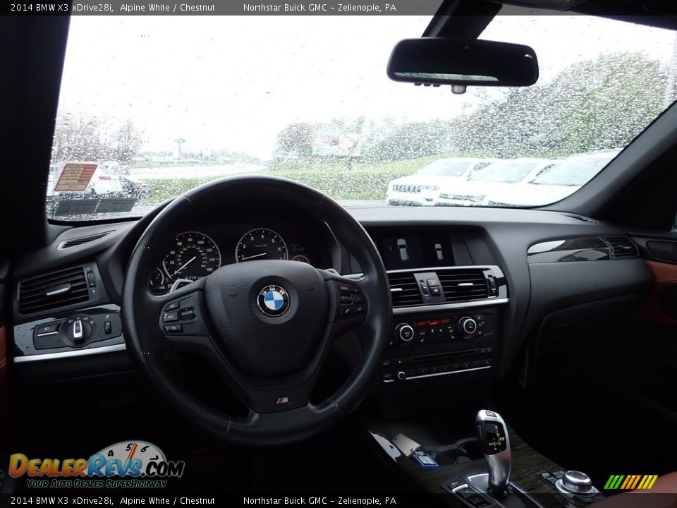 2014 BMW X3 xDrive28i Alpine White / Chestnut Photo #21