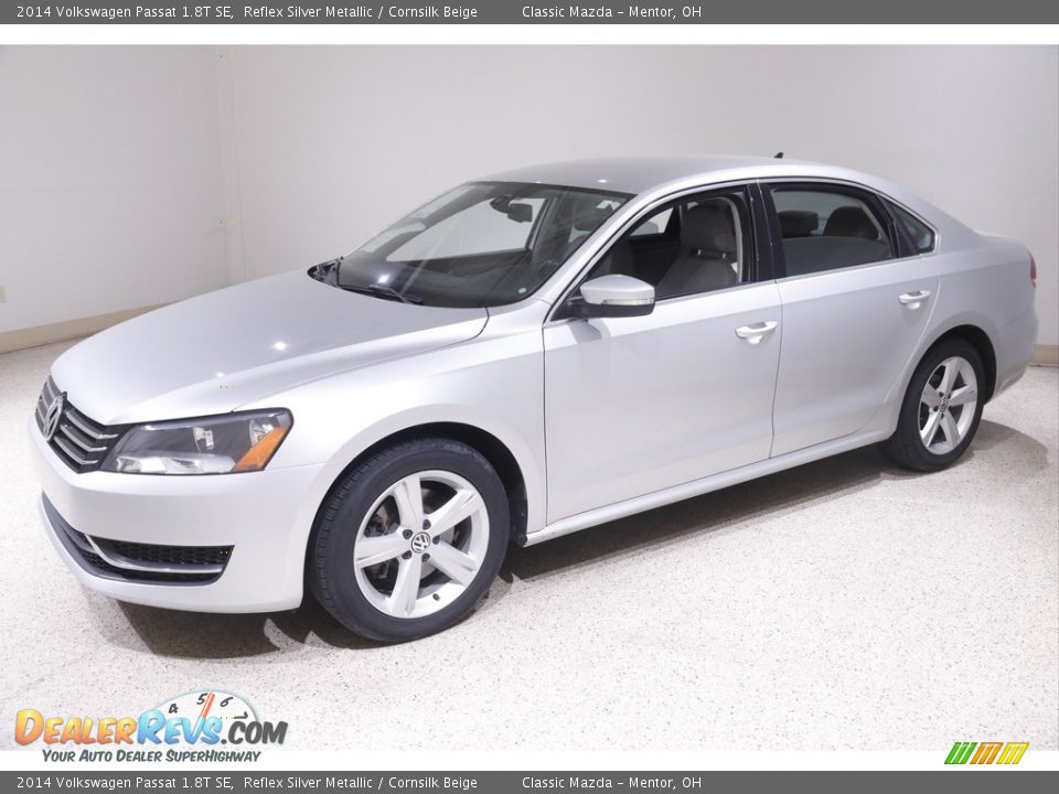 2014 Volkswagen Passat 1.8T SE Reflex Silver Metallic / Cornsilk Beige Photo #3