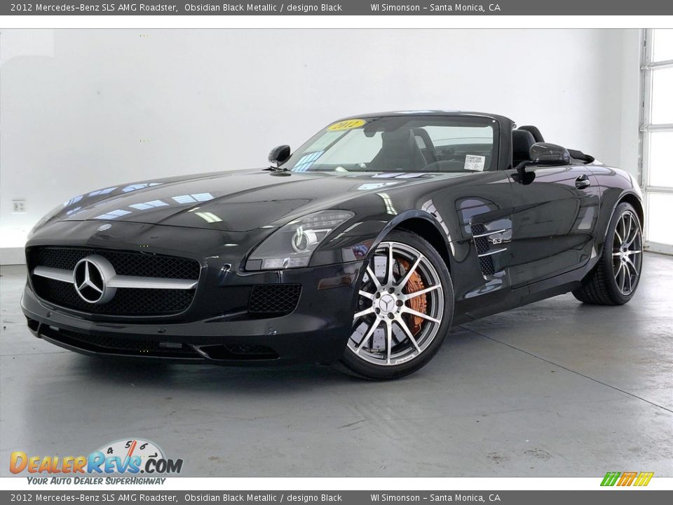 Obsidian Black Metallic 2012 Mercedes-Benz SLS AMG Roadster Photo #12