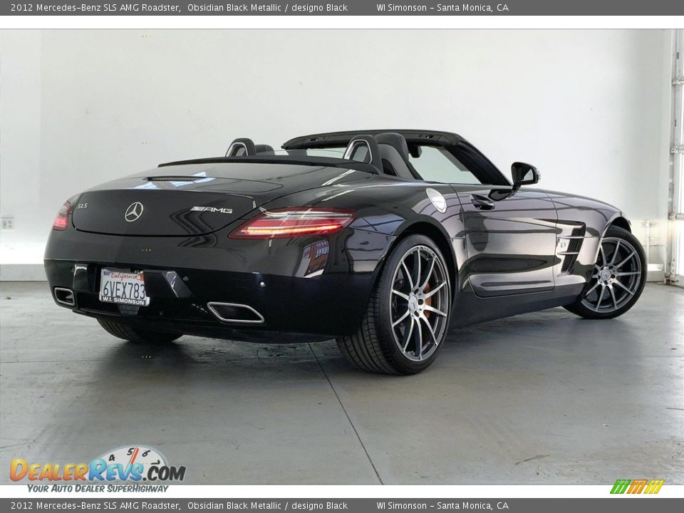 2012 Mercedes-Benz SLS AMG Roadster Obsidian Black Metallic / designo Black Photo #13