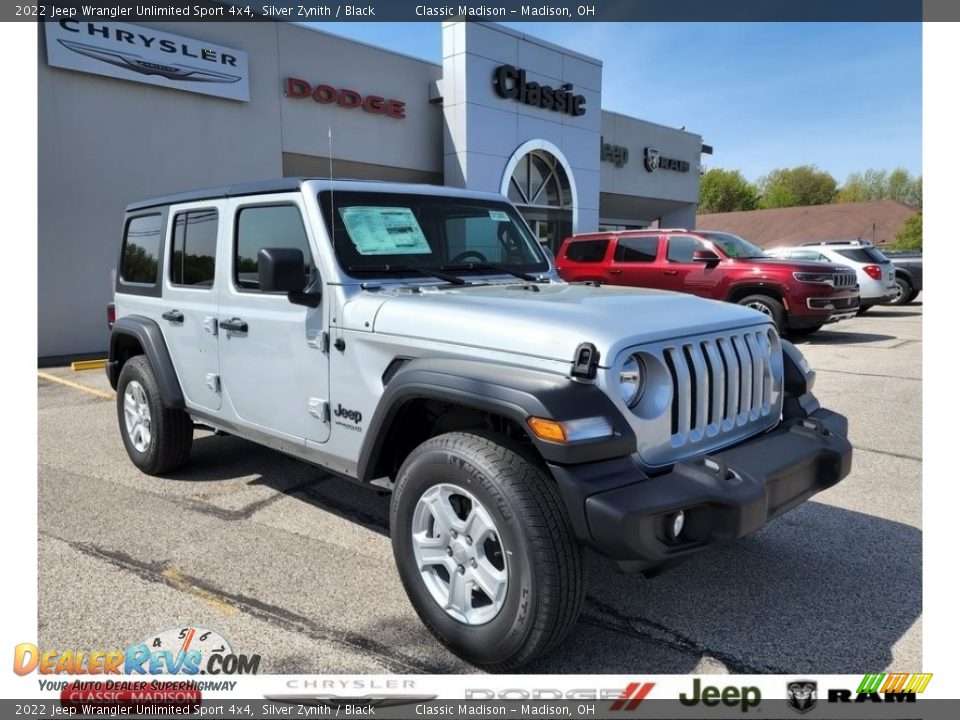 2022 Jeep Wrangler Unlimited Sport 4x4 Silver Zynith / Black Photo #1