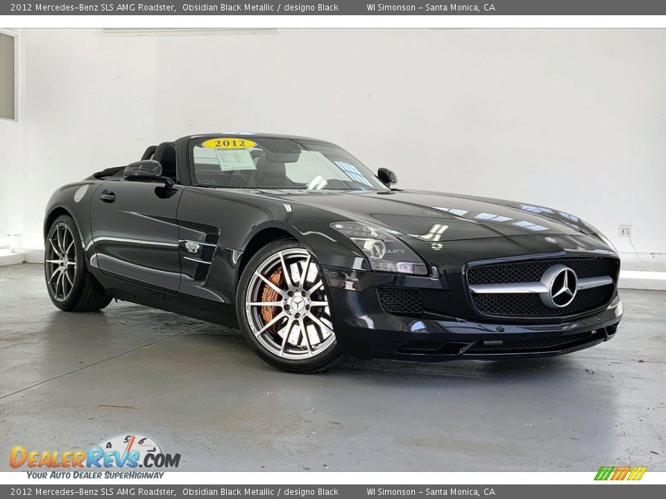 Obsidian Black Metallic 2012 Mercedes-Benz SLS AMG Roadster Photo #32