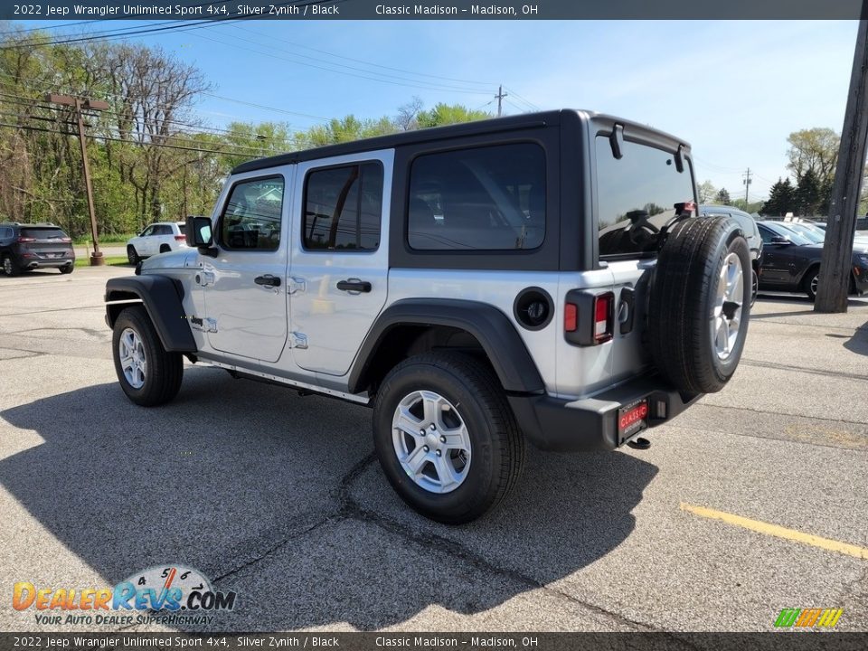 2022 Jeep Wrangler Unlimited Sport 4x4 Silver Zynith / Black Photo #9