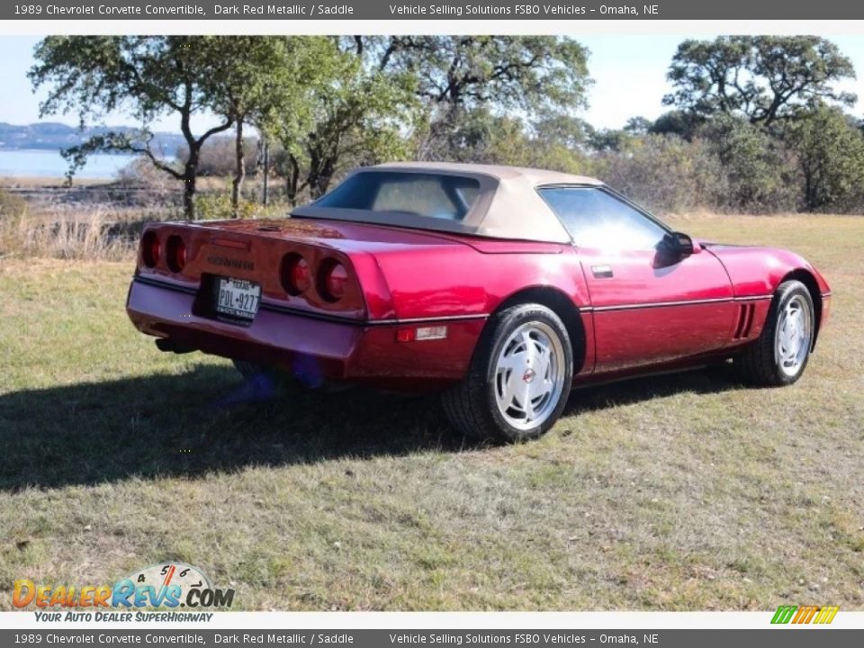 1989 Chevrolet Corvette Convertible Dark Red Metallic / Saddle Photo #2
