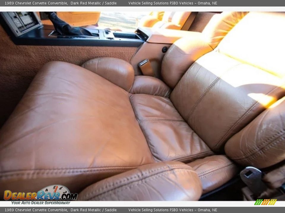 1989 Chevrolet Corvette Convertible Dark Red Metallic / Saddle Photo #6