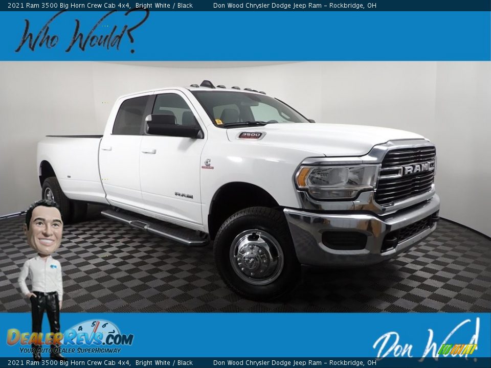 2021 Ram 3500 Big Horn Crew Cab 4x4 Bright White / Black Photo #1