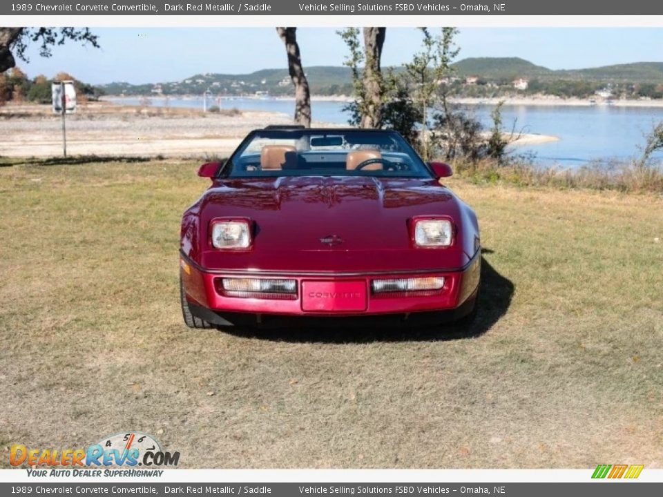 1989 Chevrolet Corvette Convertible Dark Red Metallic / Saddle Photo #11