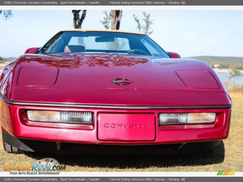 1989 Chevrolet Corvette Convertible Dark Red Metallic / Saddle Photo #13