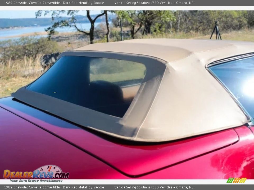 1989 Chevrolet Corvette Convertible Dark Red Metallic / Saddle Photo #14