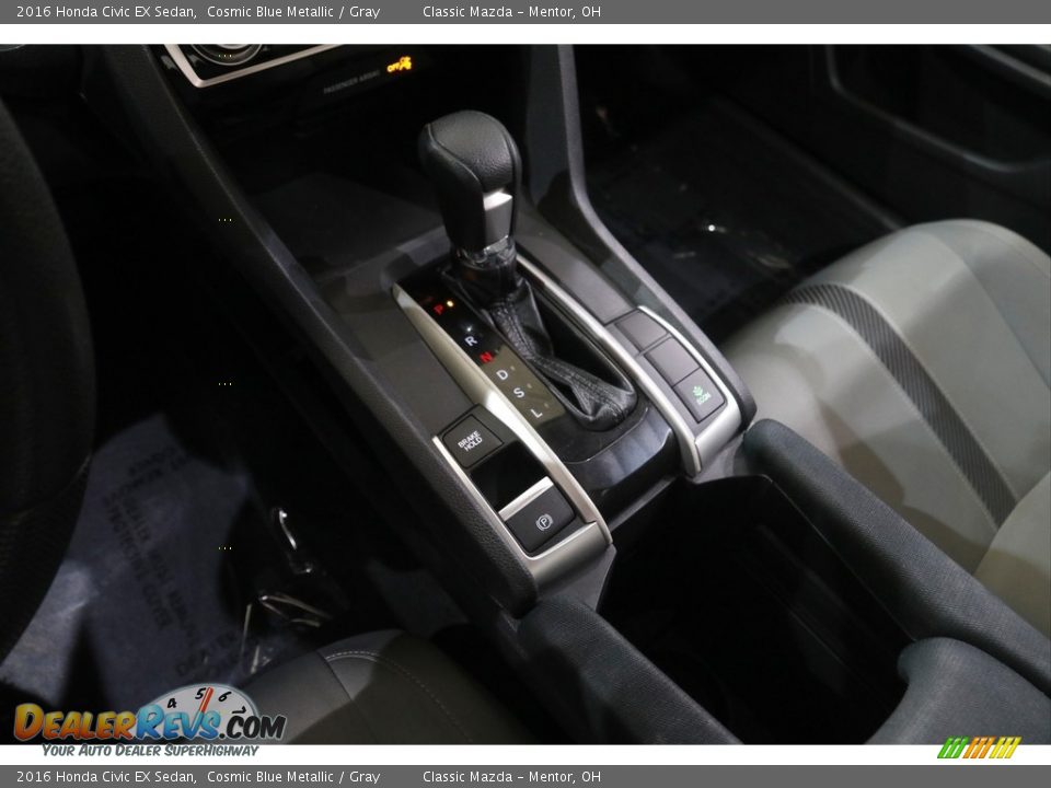 2016 Honda Civic EX Sedan Cosmic Blue Metallic / Gray Photo #14