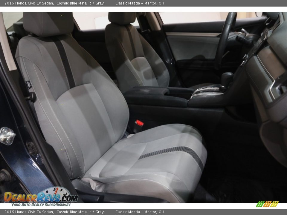 2016 Honda Civic EX Sedan Cosmic Blue Metallic / Gray Photo #16