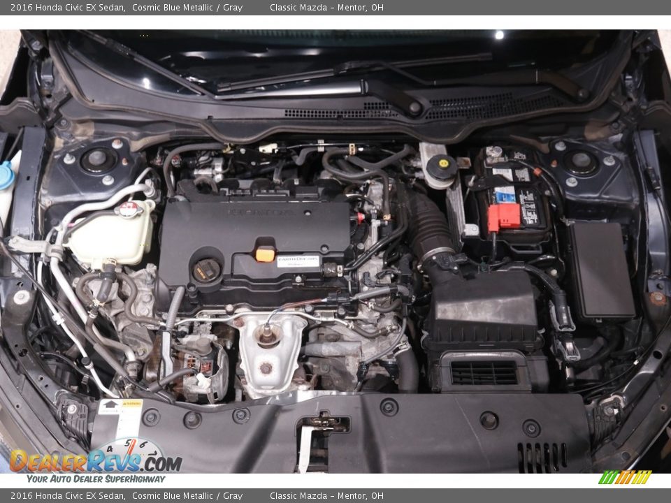 2016 Honda Civic EX Sedan Cosmic Blue Metallic / Gray Photo #20