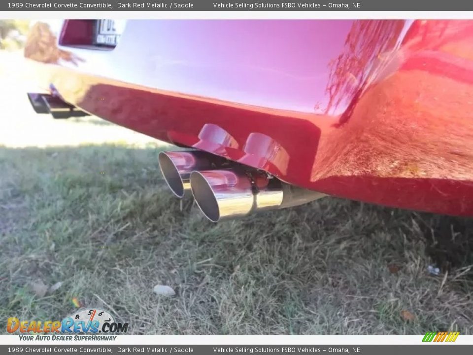 1989 Chevrolet Corvette Convertible Dark Red Metallic / Saddle Photo #23