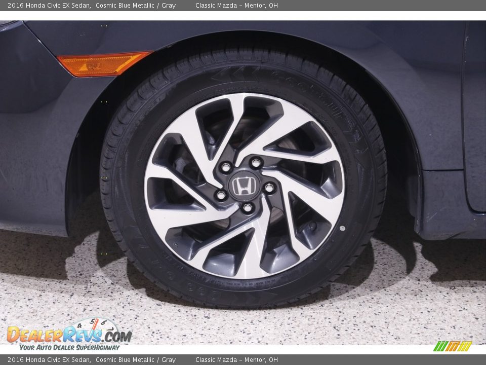 2016 Honda Civic EX Sedan Cosmic Blue Metallic / Gray Photo #21