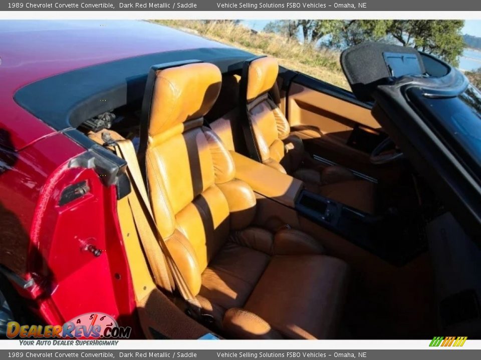 1989 Chevrolet Corvette Convertible Dark Red Metallic / Saddle Photo #25