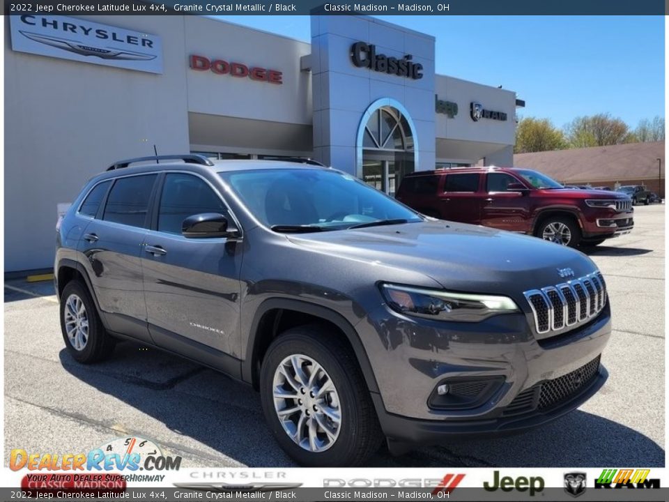2022 Jeep Cherokee Latitude Lux 4x4 Granite Crystal Metallic / Black Photo #1