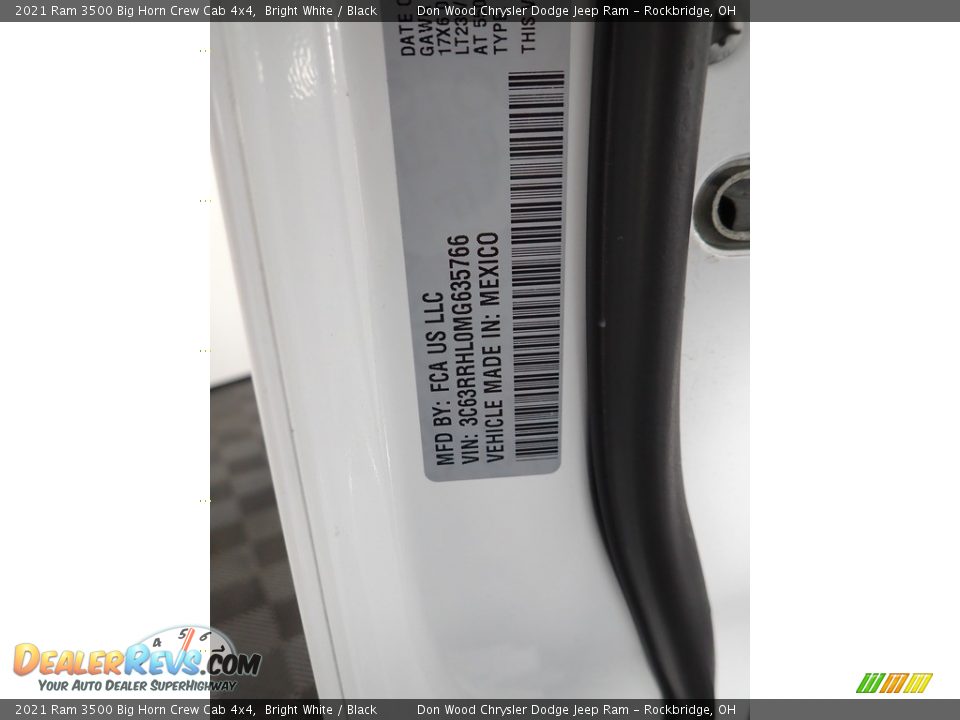 2021 Ram 3500 Big Horn Crew Cab 4x4 Bright White / Black Photo #31