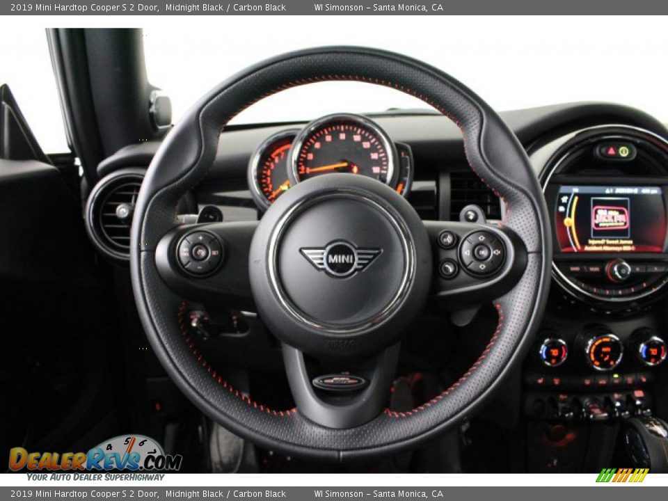 2019 Mini Hardtop Cooper S 2 Door Midnight Black / Carbon Black Photo #12