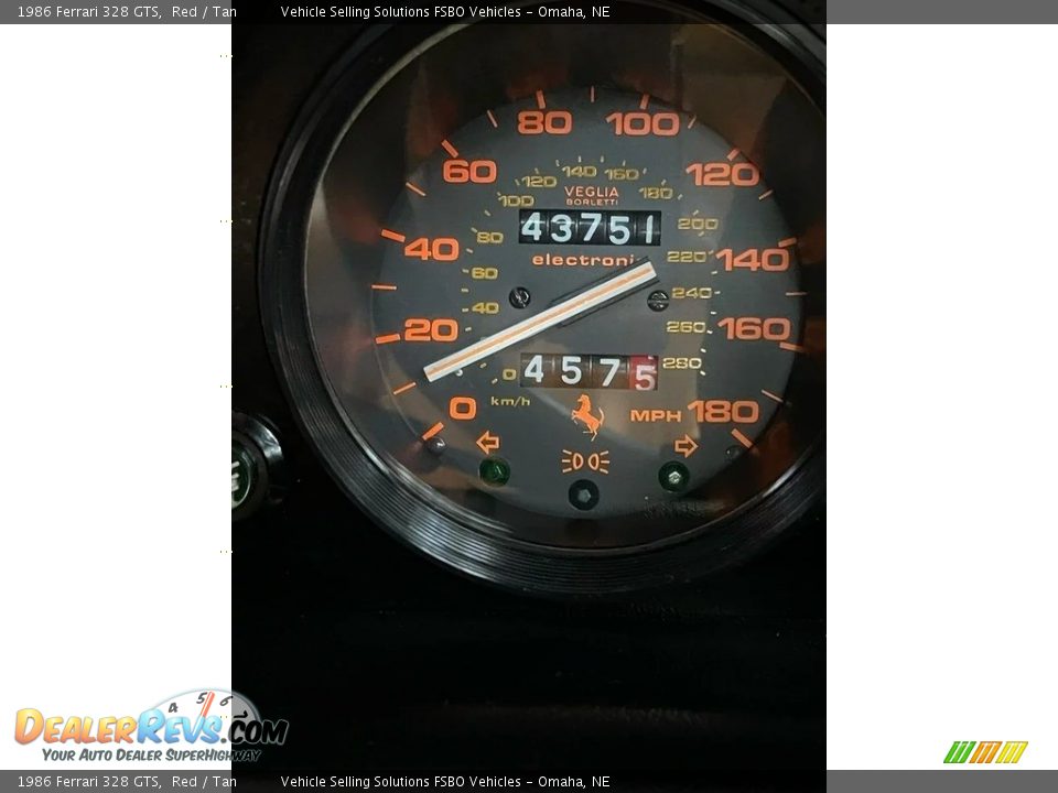 1986 Ferrari 328 GTS Gauges Photo #3