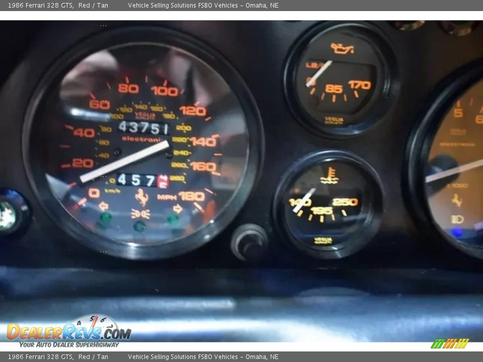 1986 Ferrari 328 GTS Gauges Photo #4