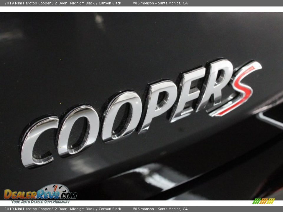 2019 Mini Hardtop Cooper S 2 Door Midnight Black / Carbon Black Photo #35