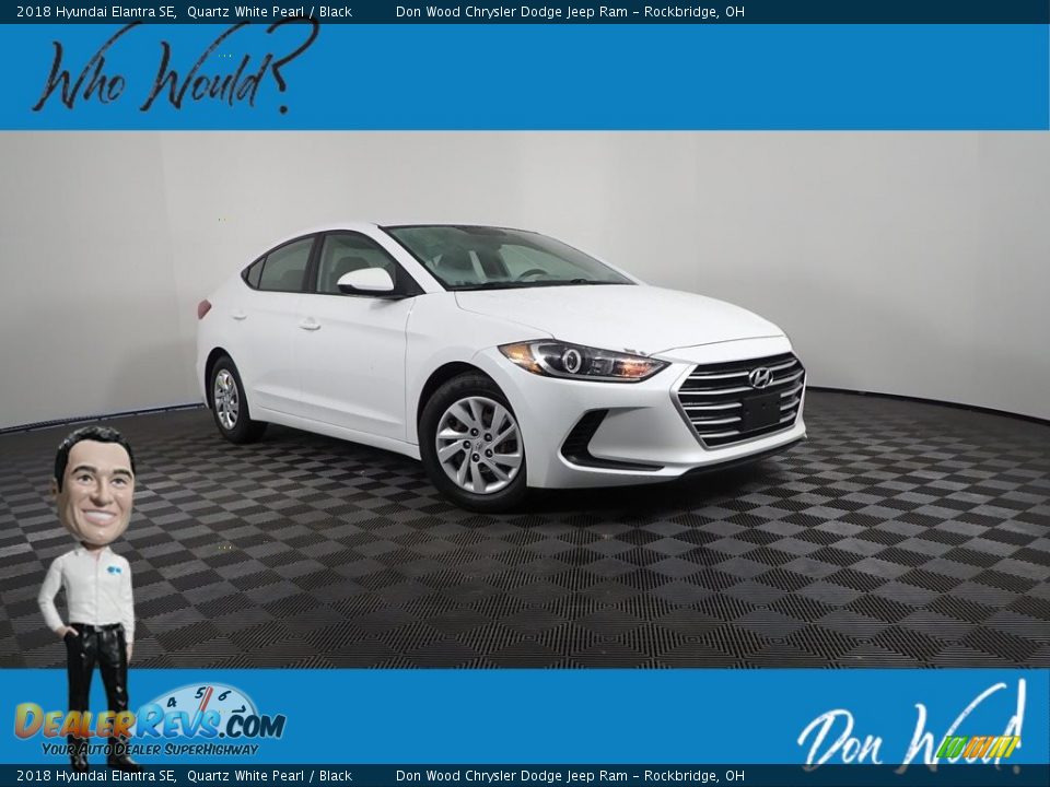 2018 Hyundai Elantra SE Quartz White Pearl / Black Photo #1