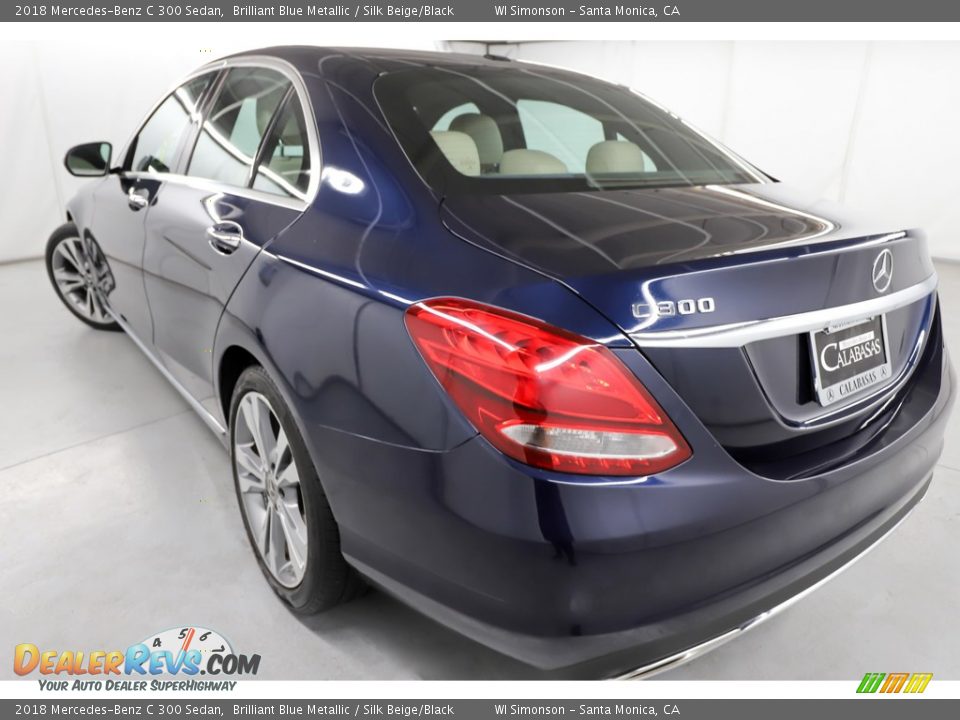 2018 Mercedes-Benz C 300 Sedan Brilliant Blue Metallic / Silk Beige/Black Photo #13