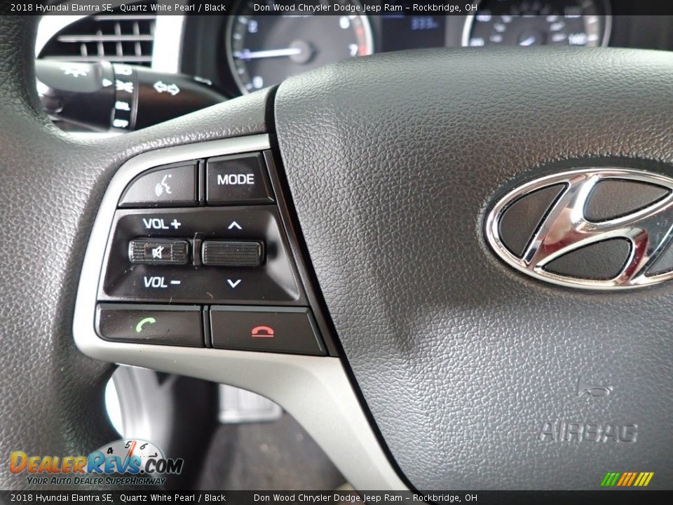 2018 Hyundai Elantra SE Quartz White Pearl / Black Photo #15