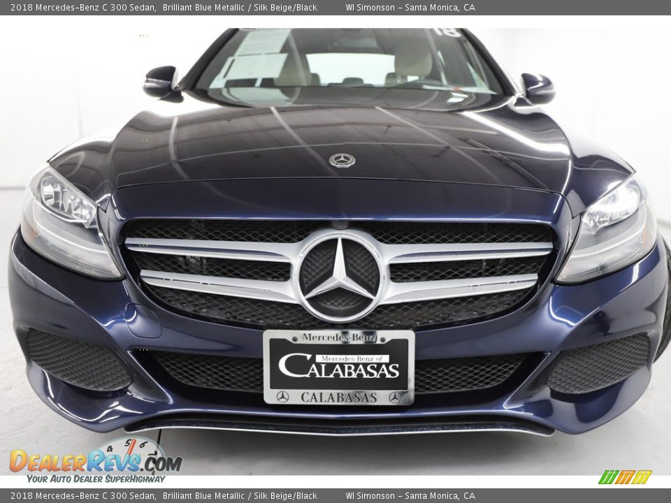 2018 Mercedes-Benz C 300 Sedan Brilliant Blue Metallic / Silk Beige/Black Photo #16