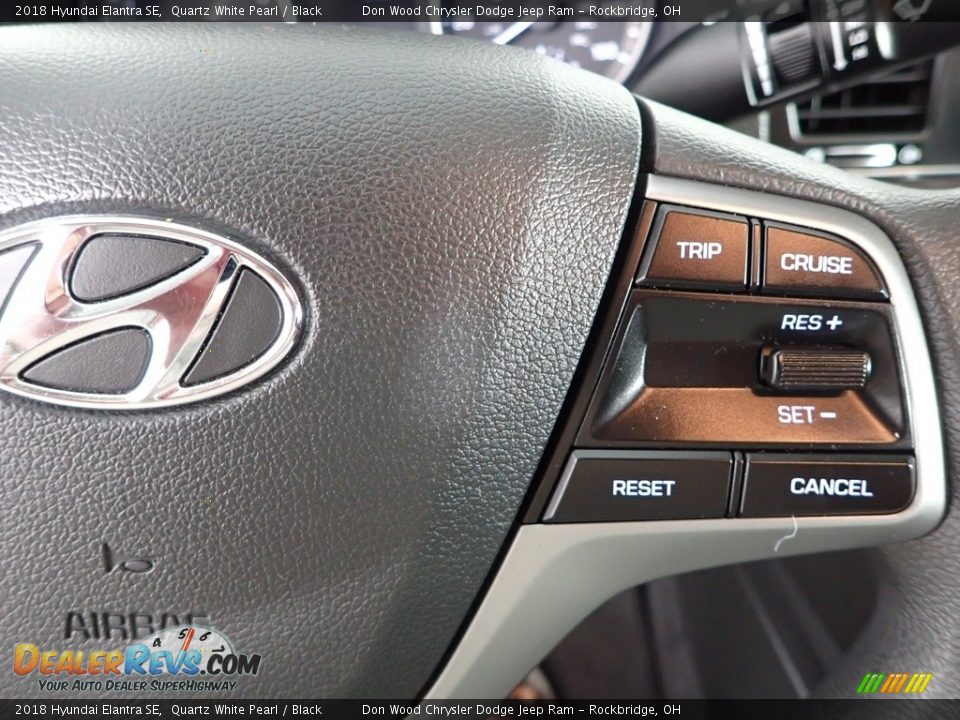 2018 Hyundai Elantra SE Quartz White Pearl / Black Photo #16